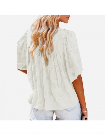 Replica  Summer V-Neck Half Sleeve Solid Cardigan Half Sleeve V Neck #793191 $21.25 USD for Wholesale