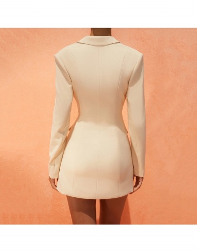 Replica  Fashion Lapel Hollowed Out Long Sleeve Blazers Dress Long Sleeve Lapel #793193 $38.87 USD for Wholesale