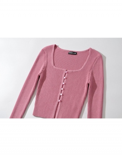 Replica Fashion Pure Color Knitting Stretch Women's Cardigan Long Sleeve Square Neck #793196 $34.35 USD for Wholesale