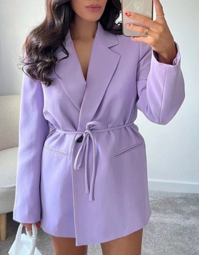  Fashion Temperament Purple Ribbon Women's Suit Jacket Long Sleeve Lapel #793200 $51.55 USD, Wholesale Fashion Outerwear