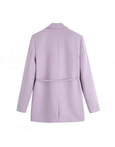 Replica  Fashion Temperament Purple Ribbon Women's Suit Jacket Long Sleeve Lapel #793200 $51.55 USD for Wholesale