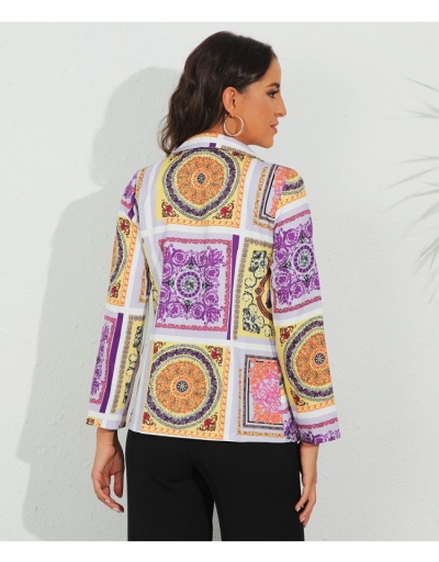 Replica  Printing Lapel Small Suit Jacket For Women Long Sleeve Lapel #793214 $28.15 USD for Wholesale