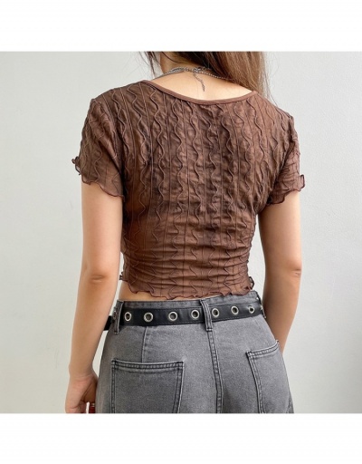 Replica Sexy Hollowed Out Stringy Slelvedge Women's Cardigan Short Sleeve V Neck #793216 $14.04 USD for Wholesale