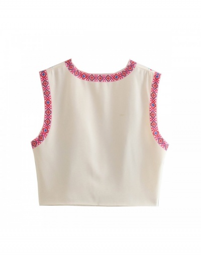 Replica Flower Pattern Vest Sleeveless Outerwear Tops Sleeveless #793226 $28.53 USD for Wholesale