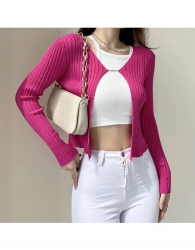 Replica  Pure Color V-Neck Long Sleeve Cardigan Long Sleeve V Neck #793233 $29.84 USD for Wholesale