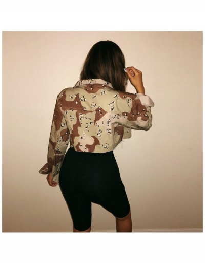 Replica Fashion Long Sleeve Camouflage Short Coats  Long Sleeve Turndown Collar #793244 $27.10 USD for Wholesale