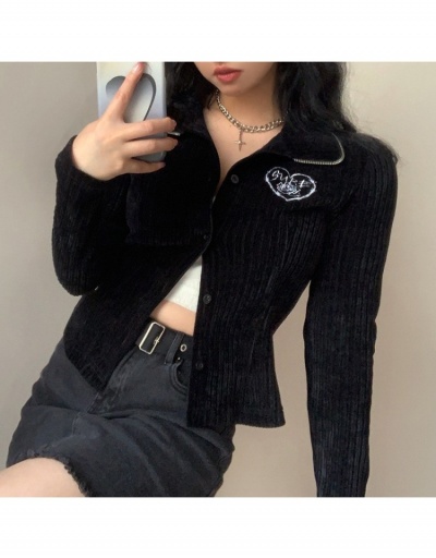 Replica Fashion Embroidery Long Sleeve Short Coats For Women Long Sleeve Turndown Collar #793246 $28.68 USD for Wholesale