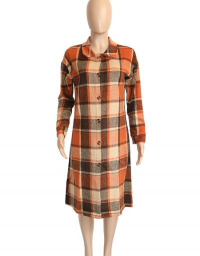 Replica Casual Fashion Classic Plaid Woolen Coat Long Sleeve #793270 $31.40 USD for Wholesale