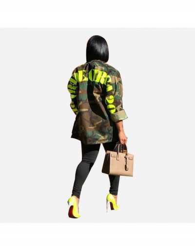 Replica  European Hot Camouflage Long Sleeve Letter Coat Long Sleeve Lapel #793286 $28.73 USD for Wholesale