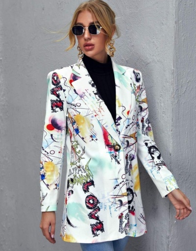 Replica New Women Long Sleeve Printing Blazers Long Sleeve Lapel #793299 $33.03 USD for Wholesale