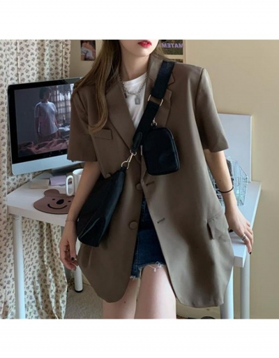  Korean Pure Color Short Sleeve Blazers Short Sleeve Lapel #793332 $40.63 USD, Wholesale Fashion Outerwear