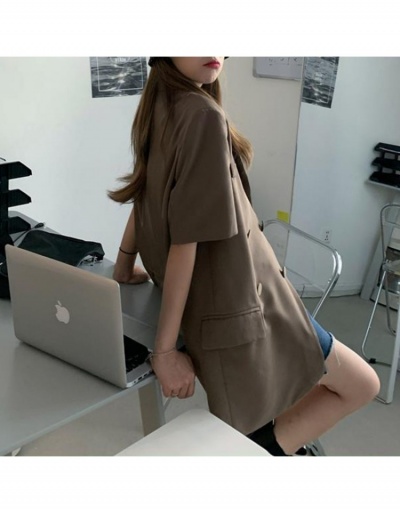 Replica  Korean Pure Color Short Sleeve Blazers Short Sleeve Lapel #793332 $40.63 USD for Wholesale