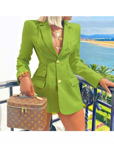 Replica OL Style Solid Long Sleeve Spring Blazer Coats Long Sleeve Notch Collar #793342 $55.83 USD for Wholesale