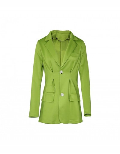 Replica OL Style Solid Long Sleeve Spring Blazer Coats Long Sleeve Notch Collar #793342 $55.83 USD for Wholesale