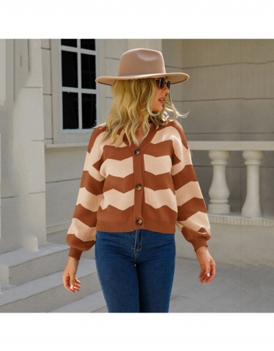  Knitting Striped 2022 Long Sleeve Cardigan Long Sleeve V Neck #793347 $38.61 USD, Wholesale Fashion Outerwear