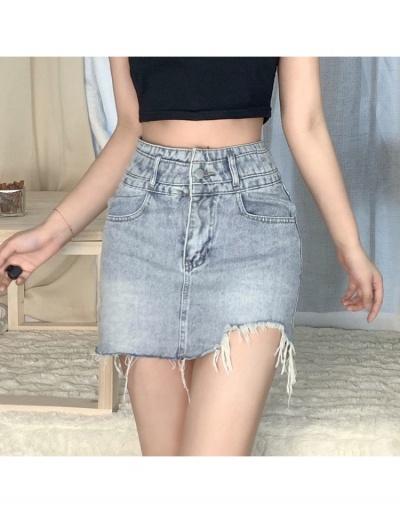  Summer Fashion Pocket Pure Color Denim Skirt #793365 $23.92 USD, Wholesale Fashion Skirts