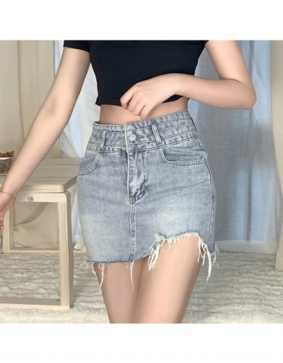 Replica  Summer Fashion Pocket Pure Color Denim Skirt #793365 $23.92 USD for Wholesale