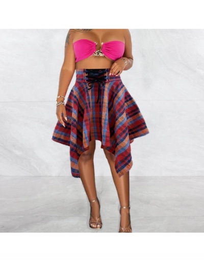 Tie Wrap Designer Plaid Summer Women Skirts  #793376 $26.71 USD, Wholesale Fashion Skirts