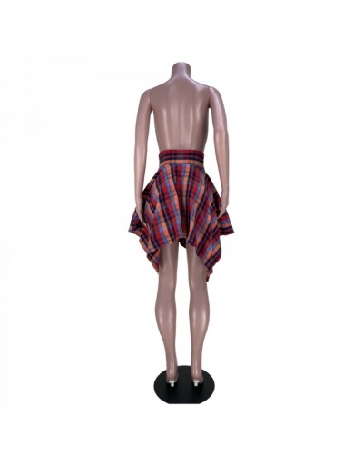 Replica Tie Wrap Designer Plaid Summer Women Skirts  #793376 $26.71 USD for Wholesale