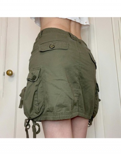 Replica Latest Solid Pockets Short Cargo Skirts For Women #793384 $27.50 USD for Wholesale