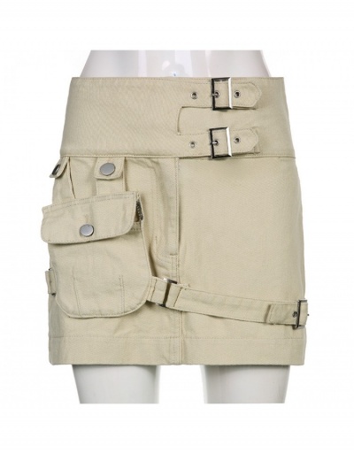 Replica Street Solid Pocket Denim Cargo Short Skirts  #793385 $30.83 USD for Wholesale