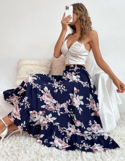 Replica Fashion Floral High Waist Slim Skirt  #793398 $22.82 USD for Wholesale