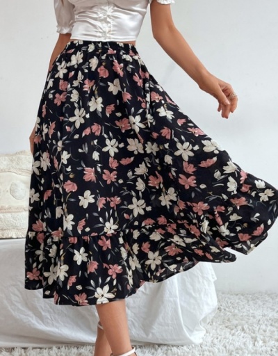 Replica  Women's Casual Fashion Resort Floral Skirt #793399 $23.66 USD for Wholesale