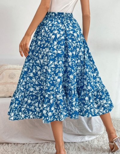 Replica  Casual Temperament Floral Versatile Holiday Skirt #793400 $21.97 USD for Wholesale