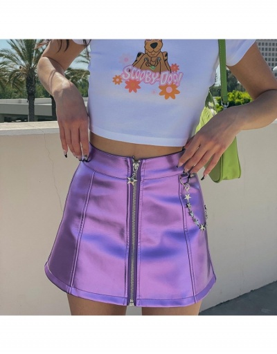 Replica  European Pure Color Chain High Waist Women's Skirt #793403 $27.16 USD for Wholesale