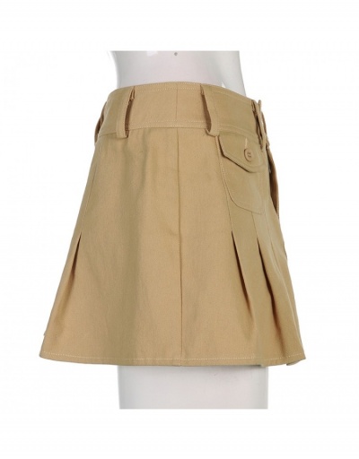 Replica  2022 Trade Street Pure Color Pleated Skirts #793404 $32.13 USD for Wholesale