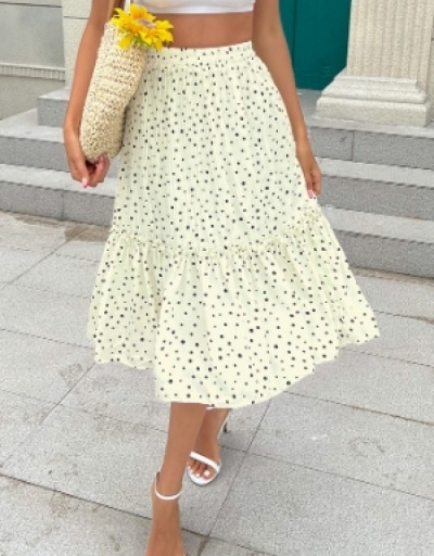  New Dots Printing Mid-length Women's Skirt #793405 $22.43 USD, Wholesale Fashion Skirts