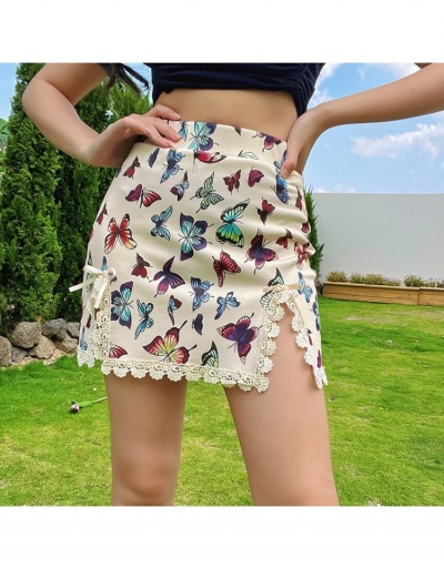  Butterfly Pattern Split Hem Lace Skirt #793408 $19.29 USD, Wholesale Fashion Skirts