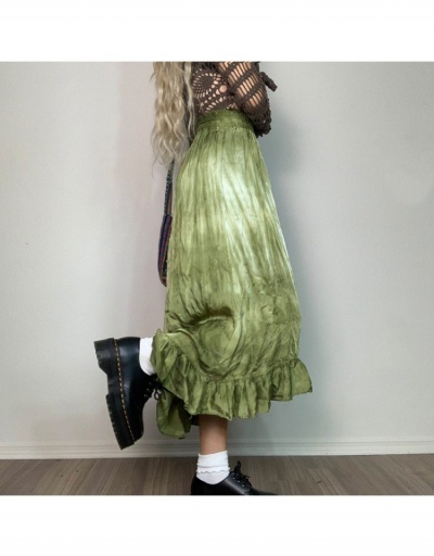 Replica  Retro Women's A-Line Tie-Dye Print Irregular Skirts #793413 $19.35 USD for Wholesale