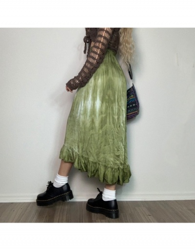 Replica  Retro Women's A-Line Tie-Dye Print Irregular Skirts #793413 $19.35 USD for Wholesale