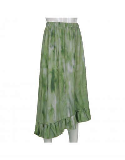 Replica  Retro Women's A-Line Tie-Dye Print Irregular Skirts #793413 $19.35 USD for Wholesale