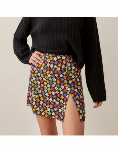 Replica  Sexy Print Split Slim Short Skirt #793414 $29.71 USD for Wholesale