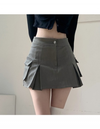 Replica  Work Style Pocket Denim A-Line Skirt #793416 $26.04 USD for Wholesale