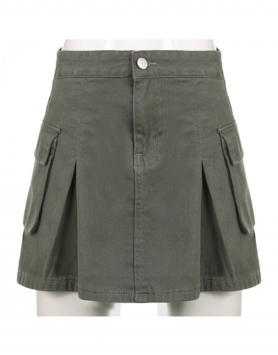 Replica  Work Style Pocket Denim A-Line Skirt #793416 $26.04 USD for Wholesale