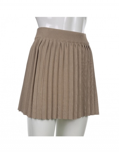 Replica Simple Design Pleated High Waist Solid Color Skirt #793421 $22.15 USD for Wholesale