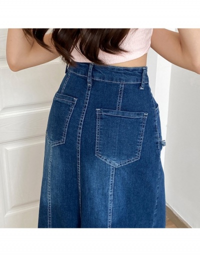 Replica  2022 Retro Raged Hem High Waist Denim Skirts #793425 $30.06 USD for Wholesale