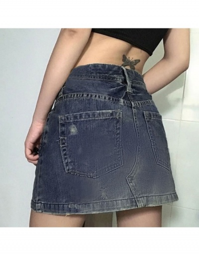 Replica  Summer Patchwork Denim Hole A-Line Skirt #793426 $20.80 USD for Wholesale