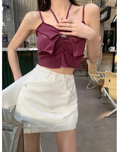 Replica  Irregular High Waist Denim White Summer Skirt #793434 $34.35 USD for Wholesale