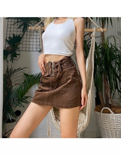 Replica  Solid Retro Fashion Slim Corduroy Skirt #793440 $34.32 USD for Wholesale