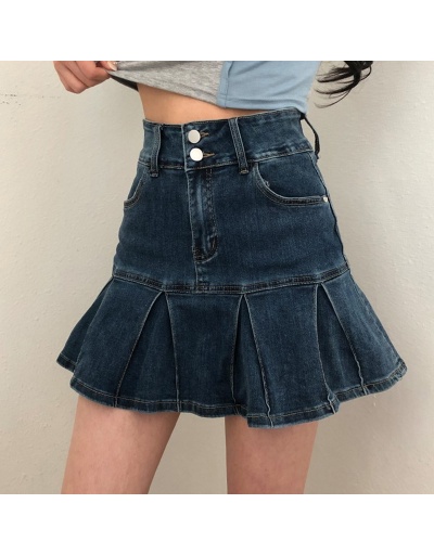 Replica  Summer Fashion Blue Denim Pleated Skorts For Women #793445 $28.45 USD for Wholesale