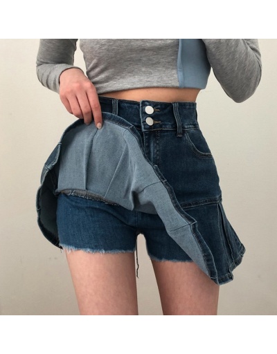 Replica  Summer Fashion Blue Denim Pleated Skorts For Women #793445 $28.45 USD for Wholesale