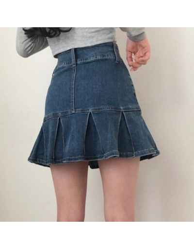 Replica  Summer Fashion Blue Denim Pleated Skorts For Women #793445 $28.45 USD for Wholesale