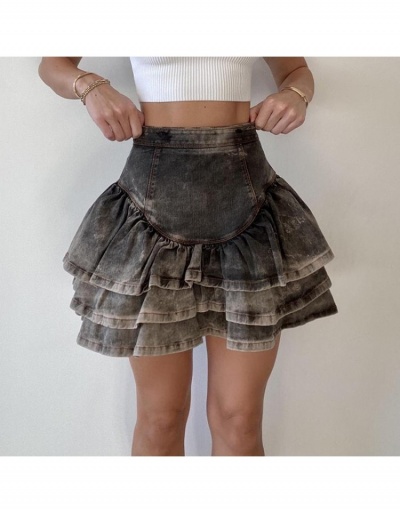 Irregular Fashion  A-line Denim Short Skirt  #793459 $30.94 USD, Wholesale Fashion Skirts