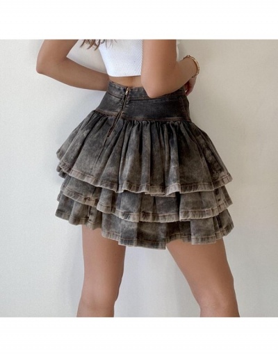 Replica Irregular Fashion  A-line Denim Short Skirt  #793459 $30.94 USD for Wholesale