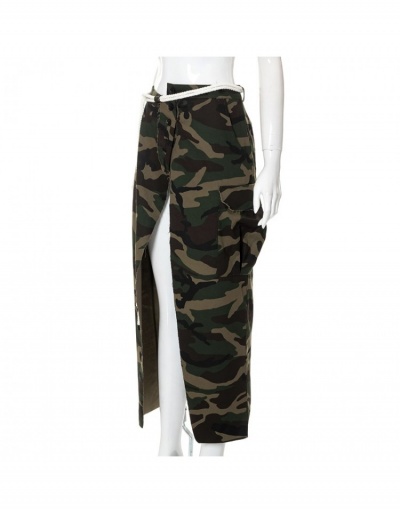 Replica Stylish Slit Camouflage Midi Skirts For Women #793467 $29.13 USD for Wholesale