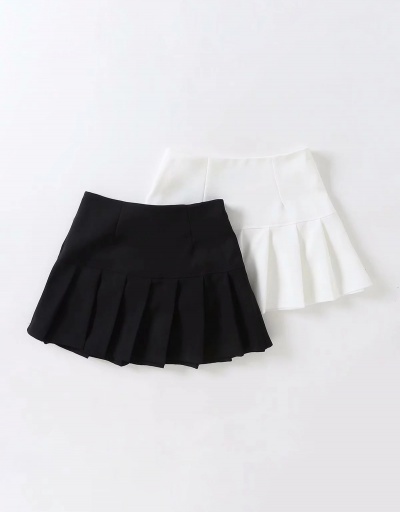 Street Solid High Waist Pleated Skirt #793477 $27.51 USD, Wholesale Fashion Skirts